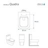 Assento Sanitário Poliéster Antibactéria Soft Close Quadra Branco para Vaso Deca com Ferragem - 3