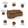 Sofá 4 Lugares Orgânico 318cm e Poltrona Zion M22 Sintético Caramelo - Mpozenato - 3