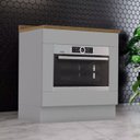 Ver imagem 2 de Balcao Forno Embutir com Tampo 80cm Americana Cinza Nature Henn