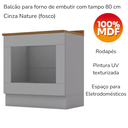 Ver imagem 5 de Balcao Forno Embutir com Tampo 80cm Americana Cinza Nature Henn