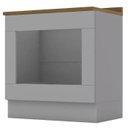 Ver imagem 1 de Balcao Forno Embutir com Tampo 80cm Americana Cinza Nature Henn