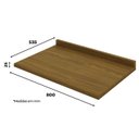 Ver imagem 4 de Balcao Forno Embutir com Tampo 80cm Americana Cinza Nature Henn