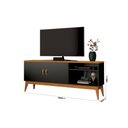 Ver imagem 2 de Rack para Tv até 60 Polegadas com 2 Portas Puxador de Couro Apolo