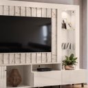 Ver imagem 3 de Home Theater Le Mans Tvs até 70” Calacata Off White 652136 Madetec