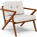 Ver imagem 2 de Poltrona Decorativa Sala de Estar com Cintas de Corano Laís B04 Bouclê Cru - Lyam Decor
