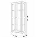 Ver imagem 6 de Cristaleira para Sala de Jantar 80cm 2 Portas Madeira Maciça e Vidro Aton S05 Ipê - Lyam Decor