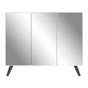 Ver imagem 7 de Aparador Buffet 3 Portas com Espelho Retrô Vegas Multimóveis MP1013 Branco/Preto