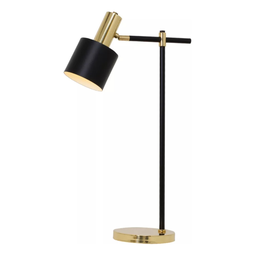 Abajur Articulado Luminária de Mesa Escritório Leitura Cama:preto/alum.escovado - 1