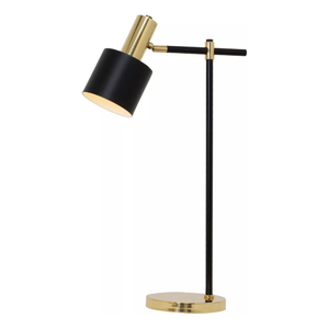 Abajur Articulado Luminária de Mesa Escritório Leitura Cama:preto/alum.escovado