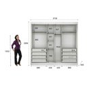 Ver imagem 5 de Guarda Roupa Casal 3 Portas 8 Gavetas - Logan-branco - Móveis Novo Horizonte
