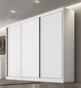Ver imagem 2 de Guarda Roupa Casal 3 Portas 8 Gavetas - Logan-branco - Móveis Novo Horizonte