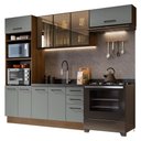 Ver imagem 2 de Armário de Cozinha Completa 270 cm Rustic/Cinza Agata Madesa 12