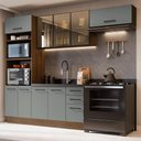 Ver imagem 1 de Armário de Cozinha Completa 270 cm Rustic/Cinza Agata Madesa 12