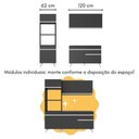 Ver imagem 5 de Cozinha Compacta com Bancada Americana/mesa Veneza Multimóveis Mp2211 Preto/branco