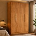 Ver imagem 3 de Guarda-Roupa Solteiro 100% MDF 4 Portas e 2 Gavetas Multimóveis CR35504 Madeirado