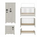 Ver imagem 7 de Quarto de Bebê Completo com Berço Americano 3 em 1 Suspiro Multimóveis MP4624 - Off White