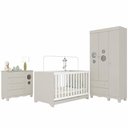 Ver imagem 2 de Quarto de Bebê Completo com Berço Americano 3 em 1 Suspiro Multimóveis MP4624 - Off White