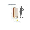 Ver imagem 4 de Armário Multiuso 2 Portas 3 Prateleira Paraná Kaiki Móveis - Nature/off