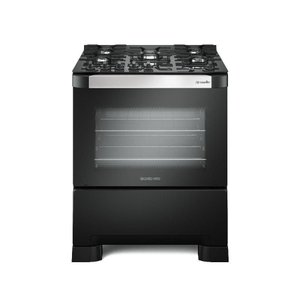 Fogão 5 Bocas Mueller Decorato Vetro G3 com Timer Preto Bivolt