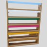 Nicho Organizador de Livros Brinquedos Quarto Infantil Prateleira Livreiro Mdf Madeira 55cm:branco - 8