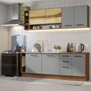 Ver imagem 1 de Armário de Cozinha Completa 220cm Rustic/Cinza Agata da Thêmis Madesa
