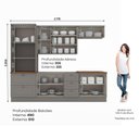 Ver mais imagens de Cozinha Amy Casa 812 10 Portas 5 Gavetas MDF 271,5cm Cinza com Natural Casa 812