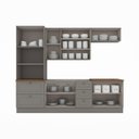 Ver imagem 3 de Cozinha Amy Casa 812 10 Portas 5 Gavetas MDF 271,5cm Cinza com Natural Casa 812