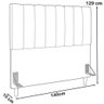 Cabeceira Casal 140cm Arlla Suede Branco Rm Branco - 4