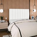 Ver imagem 2 de Cabeceira Casal 140cm Arlla Suede Branco Rm Branco