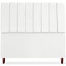 Cabeceira Casal 140cm Arlla Suede Branco Rm Branco - 3