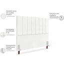 Ver imagem 5 de Cabeceira Casal 140cm Arlla Suede Branco Rm Branco
