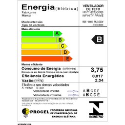 Ventilador de Teto Infinity Commerce Colonial Marrom 3 Pás Rattan Tabaco 220V 1057 - 2