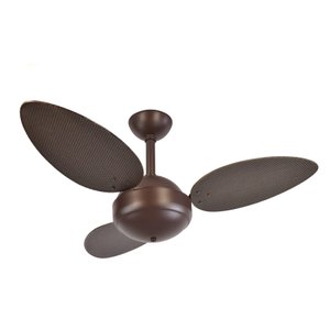 Ventilador de Teto Infinity Commerce Colonial Marrom 3 Pás Rattan Tabaco 220V 1057