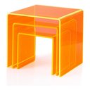 Ver imagem 2 de Prateleira para Vitrine Cubo Nicho Acrilico Colorido 3 Pecas