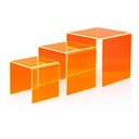 Ver imagem 3 de Prateleira para Vitrine Cubo Nicho Acrilico Colorido 3 Pecas