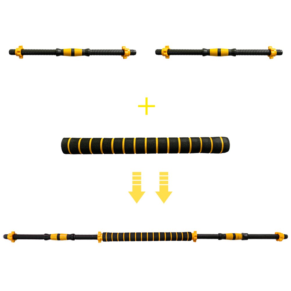 Barra Supino Halter Musculação e Conector Kit 2 em 1 Yangfit