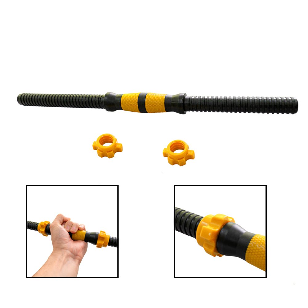 Barra Supino Halter Musculação e Conector Kit 2 em 1 Yangfit - 5