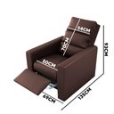 Ver imagem 4 de Poltrona para Leitura Reclinável Corino Marrom Triunfo Shop Jm