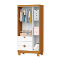 Ver imagem 4 de Guarda Roupa Infantil 3 Portas 3 Gavetas Apolo Branco Savana