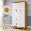 Ver imagem 6 de Guarda Roupa Infantil 3 Portas 3 Gavetas Apolo Branco Savana