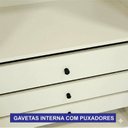 Ver mais imagens de Guarda-Roupa Casal 6 Portas Reflectas com LED 6 Gavetas MDF Solare Bege/Off White
