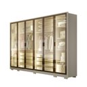 Ver imagem 2 de Guarda-roupa Casal 6 Portas Reflectas com Led 6 Gavetas Mdf Solare