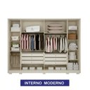 Ver imagem 4 de Guarda-Roupa Casal 6 Portas Reflectas com LED 6 Gavetas MDF Solare Bege/Off White