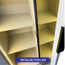 Ver imagem 6 de Guarda-Roupa Casal 6 Portas Reflectas com LED 6 Gavetas MDF Solare Bege/Off White