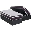 Ver imagem 1 de Cama Box Baú Solteiro: Colchão Molas Ensacadas Herval C1789 + Base Crc Suede Gray (88x188)