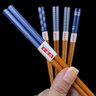Kit Hashi 5 Pares Blue Graphic Kyoto Conjunto De Palitos Japoneses Hashi Com Caixa Yoi - 5