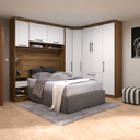 Ver imagem 1 de Guarda Roupa Dormitório Modulado Casal 1,38 M Canto Paris Luciane M15:branco