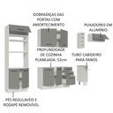 Ver imagem 5 de Armário de Cozinha Completa 290cm Branco Cinza Agata Madesa 03