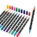 Ver imagem 2 de Canetas Colorir com Glitter 2 Pontas com 48 Cores