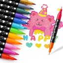 Ver imagem 3 de Canetas Colorir com Glitter 2 Pontas com 48 Cores